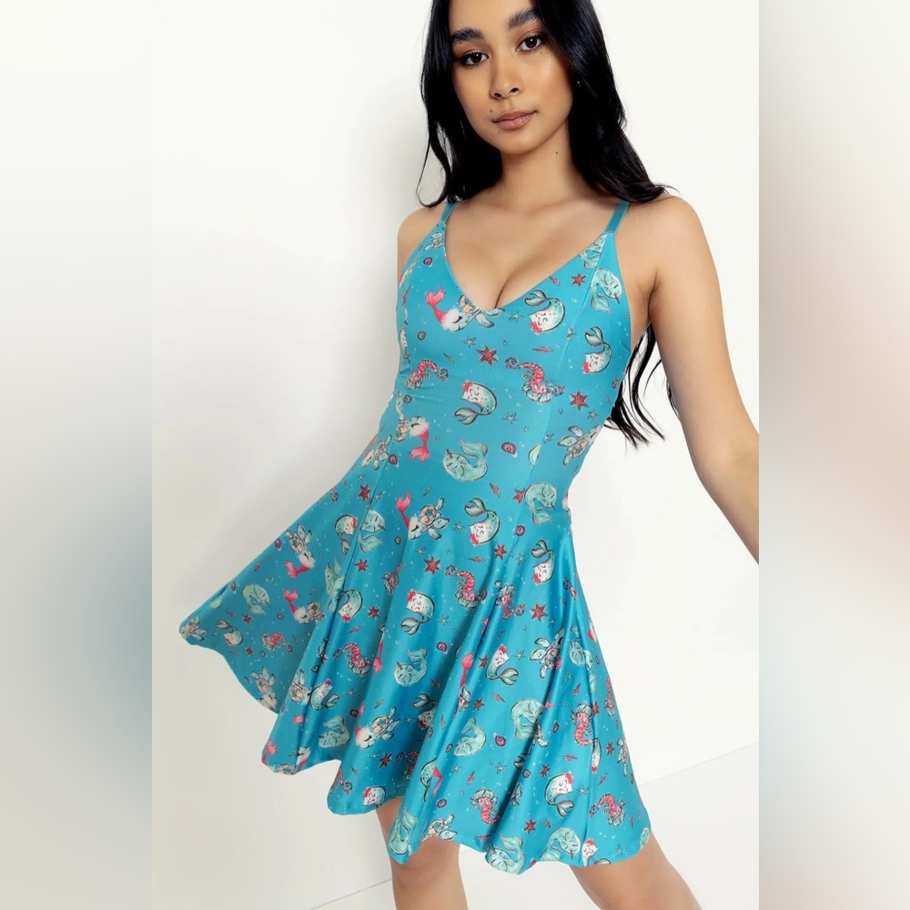 HAVE A MERMAZING CHRISTMAS Mini strappy dress - NWT